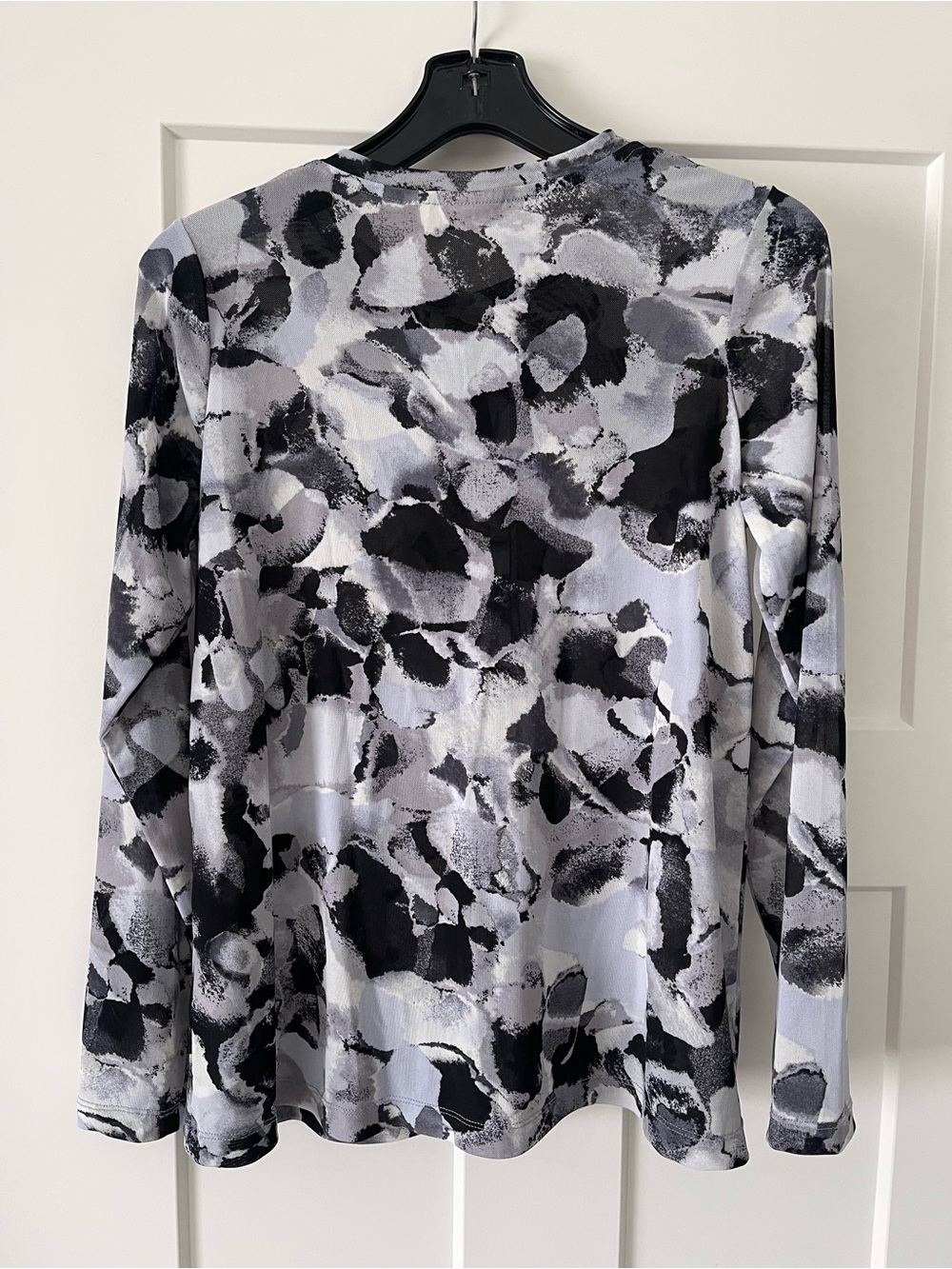 NIC+ZOE Black White & Gray Abstract Button-Front Top - Picture 2 of 2